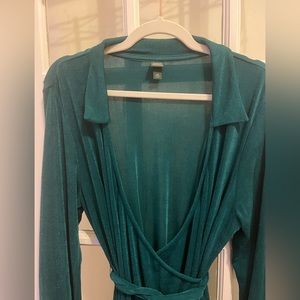 Wild Fable Balloon Long Sleeve Wrap Dress